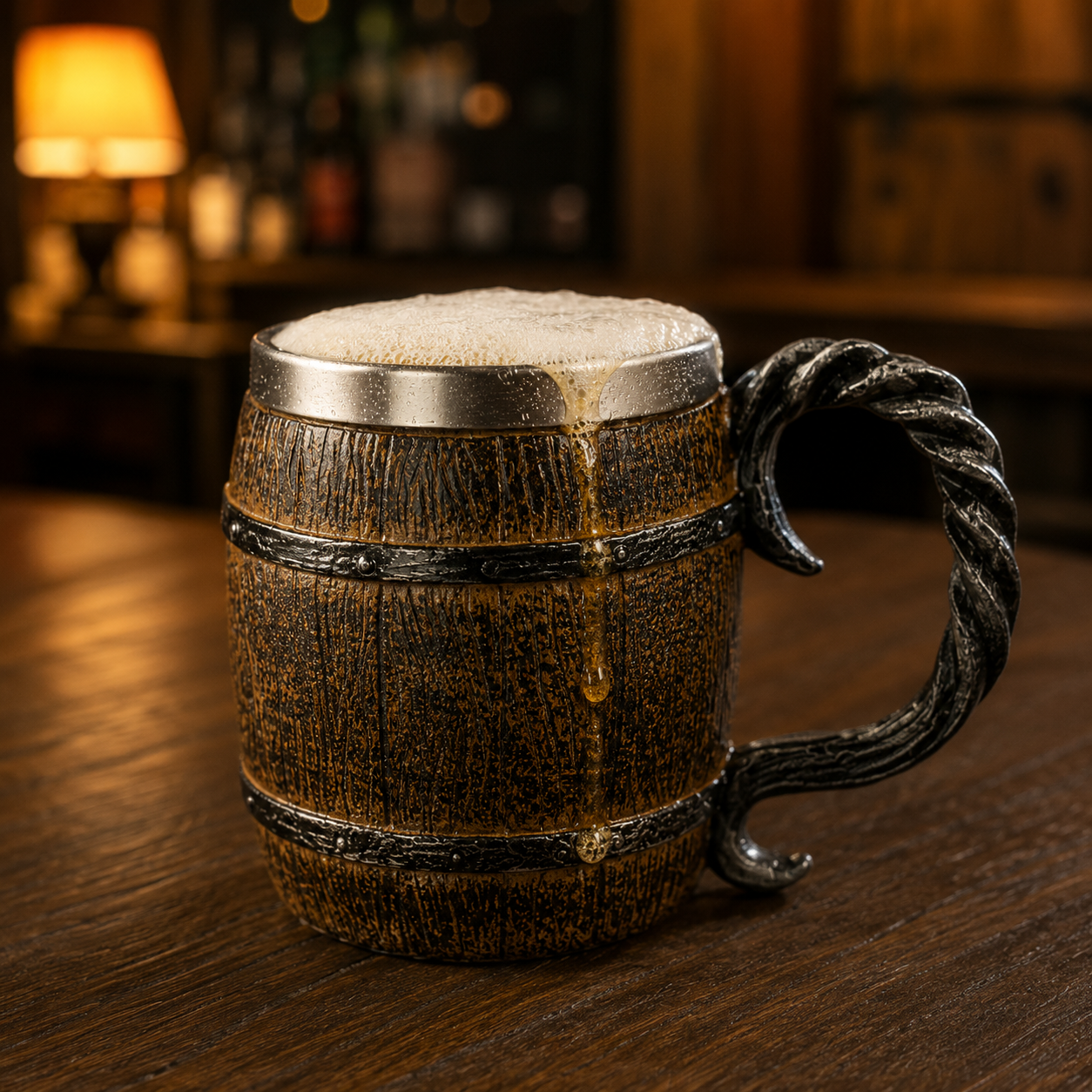 The Magnus Mug™ — Viking Wood-Barrel Tankard